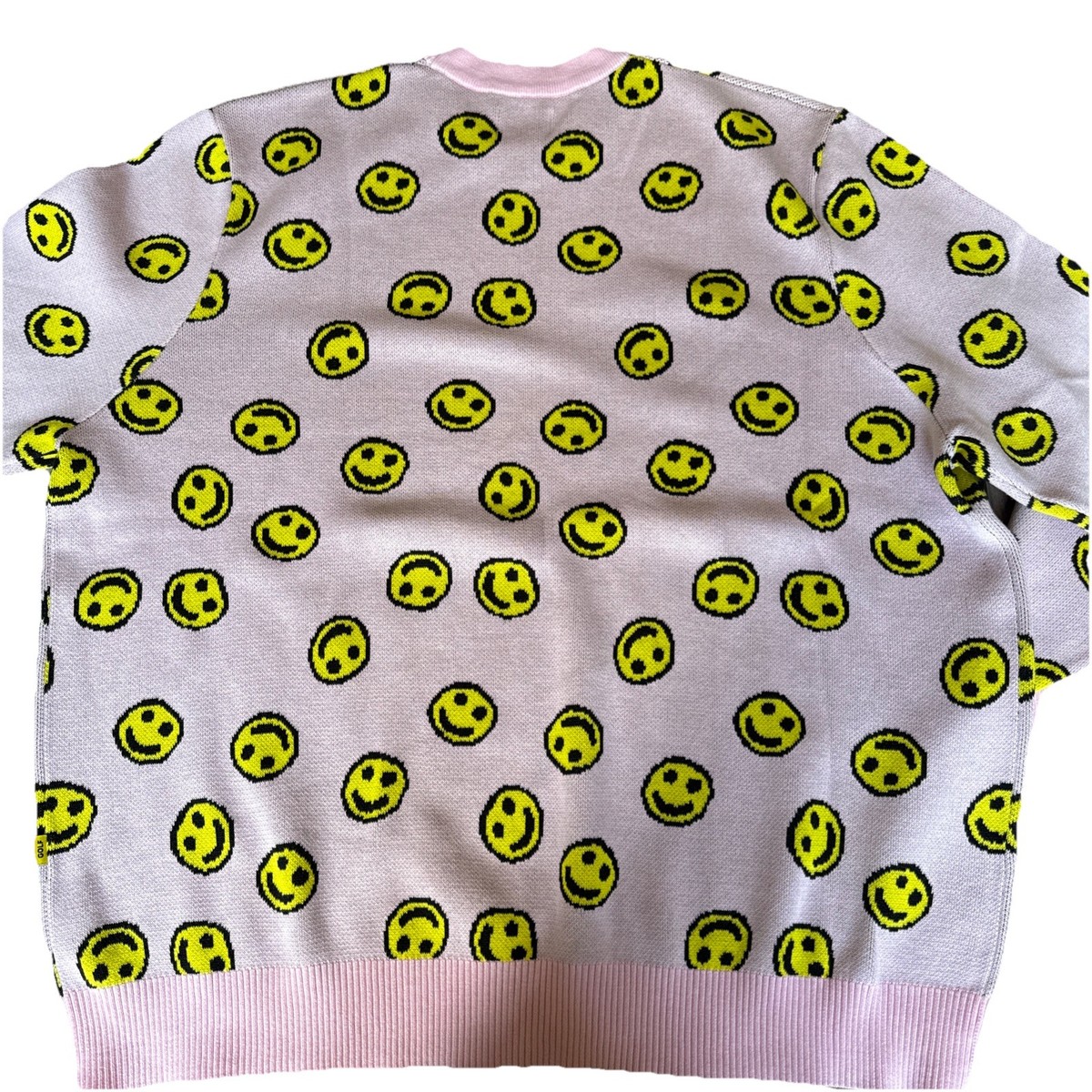 🙂💗Golf Wang Smiley Face Sweater Tyler The Creator Pink Cotton