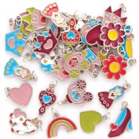 Prinzessin Charms AnhäNger 30Er Pack Schmuck Basteln FüR Kinder MäDchen