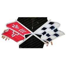 Corvette Flags 1968-1972 Metal Sign Large 32 X 13