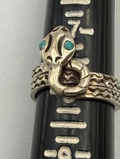 VTG Hallmarked Signed Silver Snake Ring