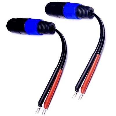2 Pack Spade Fork Plug to Speakon Female Jack Adapter for Speaker Cable