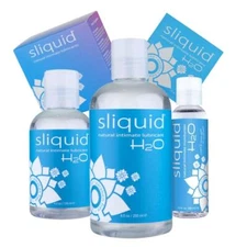 Sliquid Naturals H2O Personal Lubricant Water-Based Unscented - 2, 4.2 or 8.5oz