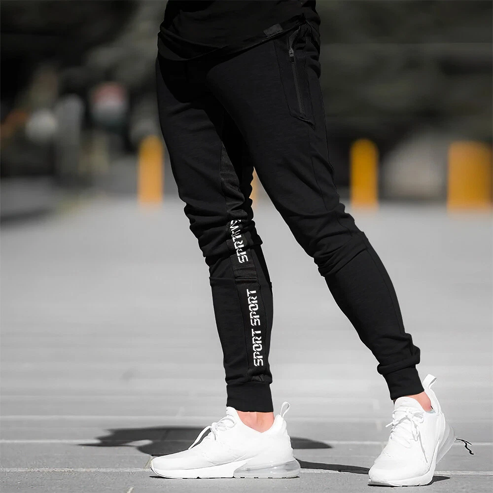 Mens Track Pants Sweatpants Casual Workout Joggers Fitness Sport Trousers