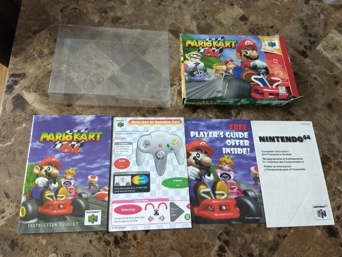 Mario Kart 64 (Nintendo 64, N64) Box, Manual, inserts non PC Mario Kart 64 (Nintendo 64, N64) Box, Manual, inserts non PC