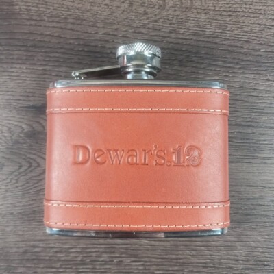Whiskey Flask Stainless Steel - Dewar's 12 - 4 oz