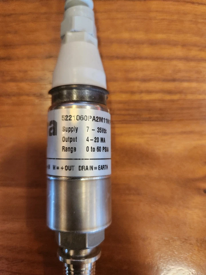 Setra 5221060PA2M11N1 Pressure Sensor, 0-60 PSI, 1/4 NPT, 4-20mA, 2' Cable (NOS) - Image 2 of 4