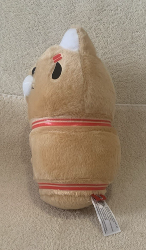 Peluche Amuse 2010-2019 TAN LUCKY CAT avec FLEUR peluche 8x5 - Excellent état - Photo 2/4