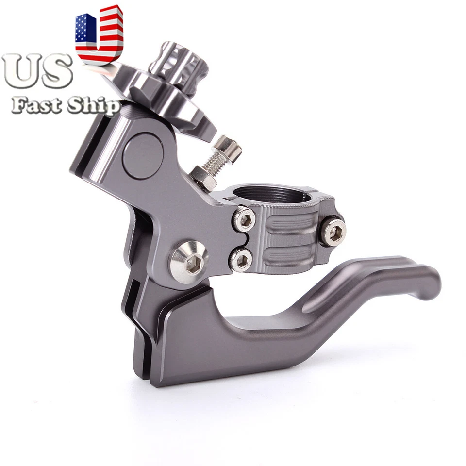 CNC Performance Stunt Short Clutch Lever Cable Easy Pull Universal 1 Finger Gray - Изображение 2 из 4