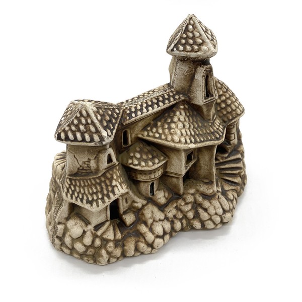 Dekoration Burg 18X13X16Cm (L/B/H) Deko Terrarium HöHle Felsen Fische Aquarium-image