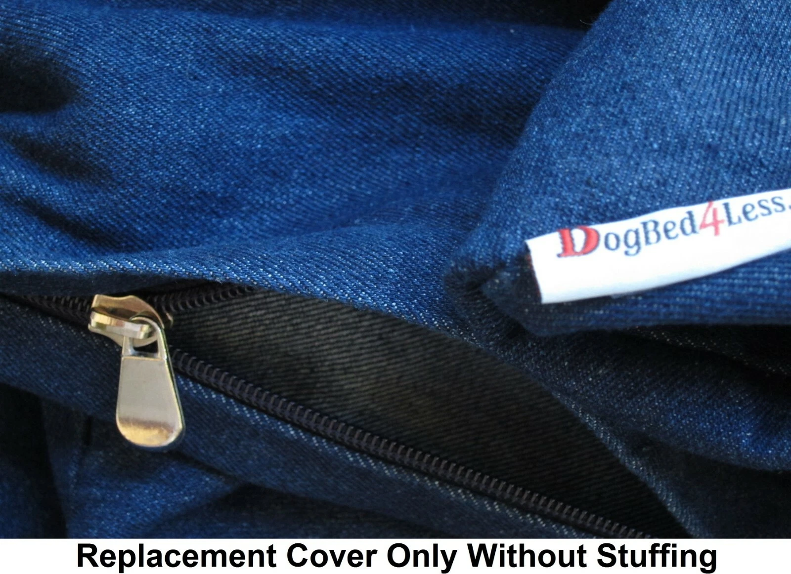 DENIM COVER + INTERNAL WATERPROOF DUVET CASE FOR DOG PET BED PILLOW SMALL LARGE