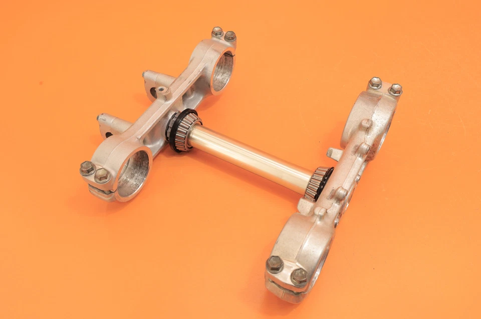 98-02 KX125 KX 125 1999 OEM Juego de abrazaderas de árbol triple vástago de dirección horquilla soporte corona Foto 2 de 4