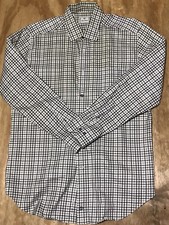 David Donahue Mens Shirt Large plaid Multi Color cotton classic button down j6