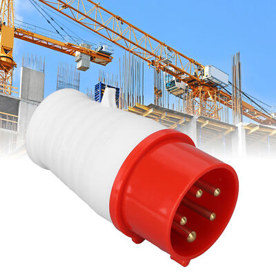 Industrial Plug IP44 Waterproof Prevent Aging Red 5 Pin CEE Socket Connector