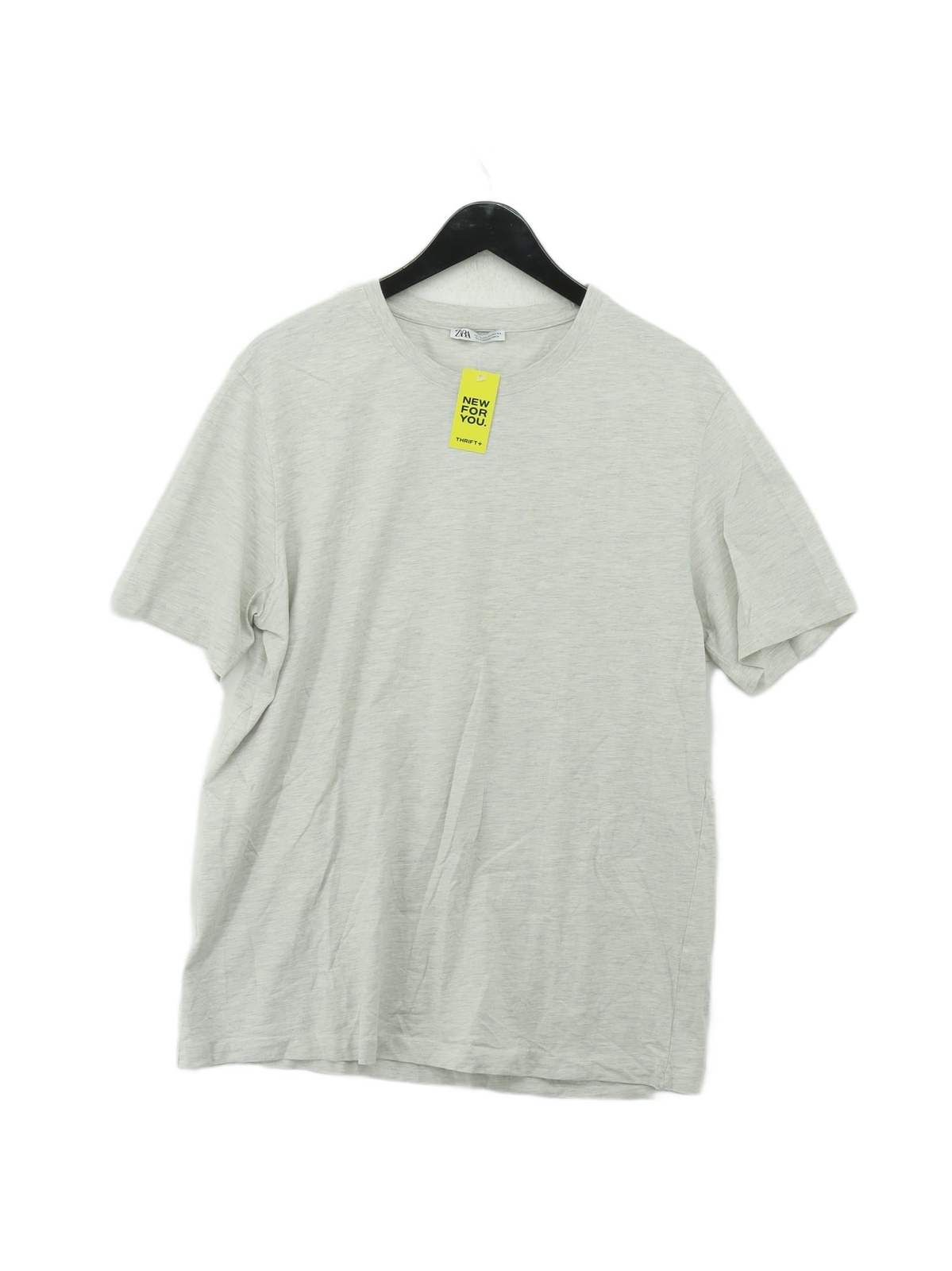T shirt uomo Zara XL grigia 100% altra basic