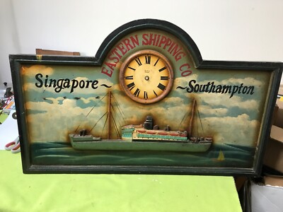 Eastern Shipping Co Schild / Bilderuhr aus Kneipe Vintage