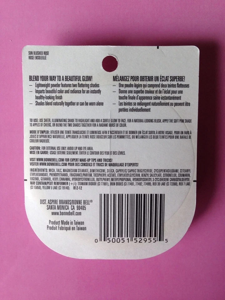 Bonne Bell Blush'nglow Illuminating Powder Blush. Pink (in Sun Blushed Rose) - Image 2 of 4