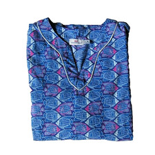 Vineyard Vines Girls M 10-12 Fish Print Tunic Royal Blue Cotton Style 7W0152