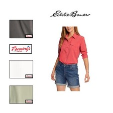 Eddie Bauer Ladies' Button Up Roll Sleeve Departure 2.0 Top K12