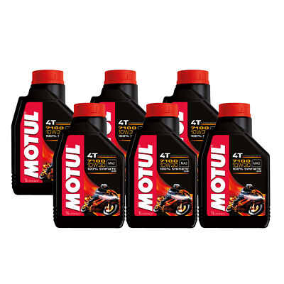 Motul 7100 4T 10W30 100% synthetic Ester 4-Stroke 6L Engine Motor Oil 6 x 1L