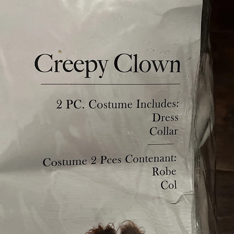 Adult Halloween Creepy Clown Costume Size S/M Dress Collar 86729 By Leg Avenue - Image 3 of 4
