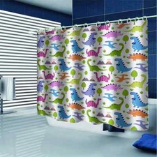 Dinosaurs And Trees 3D Shower Curtain Waterproof Fabric Bathroom Decoration