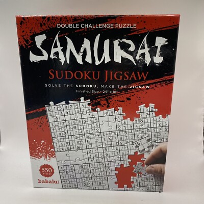 Dual Challenge Sudoku Crossword Puzzle - 550 Piece 2-in-1 Puzzle Game 