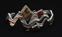 Retired Carolyn Pollack Sterling Silver 925 Utah Four Corners Cuff Bracelet Retired Carolyn Pollack Sterling Silver 925 Utah Four Corners Cuff Bracelet