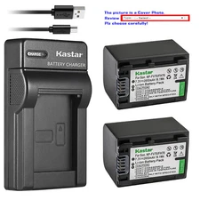 Kastar Battery Slim Charger for Sony NP-FH70 & Sony HDR-SR70 HDR-SR8 HDR-SR80