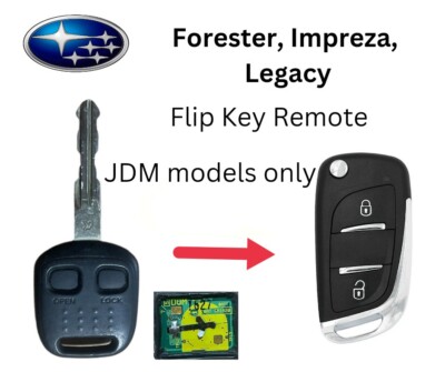 Subaru Import Key Remote Fob JDM Impreza Legacy Forester Exiga 2 Button