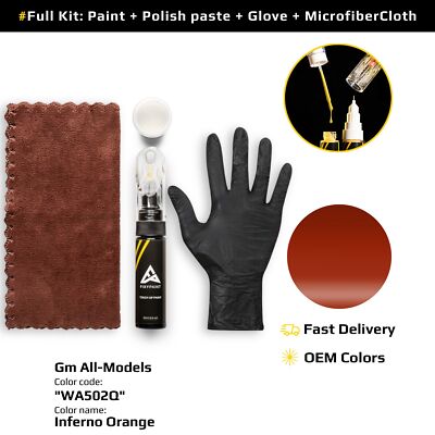 Touch up Paint for Gm Code: WA502Q Inferno Orange Easy Apply Scratch Repair