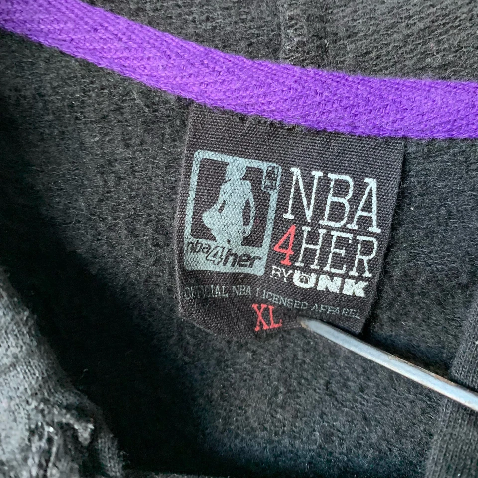 RARA Chaqueta Los Angeles Lakers UNK NBA 4 HER Lentejuelas Negra Cremallera Completa Talla Mediana Foto 4 de 4
