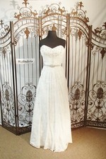 WW59 PRIVATE LABEL A306LSA SZ 6 IVORY $675 RHINESTONE WEDDING GOWN DRESS