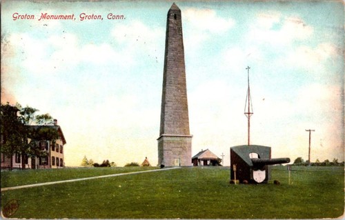 W-Border MONUMENT SCENE Groton Connecticut CT j/14 BB8383