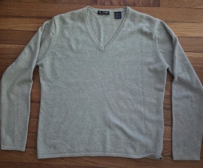  100% Cashmere Sweater by ML Studio Light Green Size Large Luxury Elevated Soft 