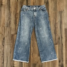 Cat  Jack Girls' Floral Wide Leg Jeans Size 12