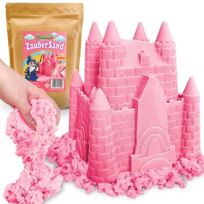 Sandolin Zaubersand Rosa, 1 kg - Laborgeprüfter Knetsand für Kinder