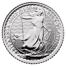 2022 Platinum Britannia 1/10oz Coin 2606.90 per troy oz