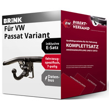 Für Passat Variant B9 CJ5 (Brink) Anhängerkupplung abnehmbar + E-Satz 7pol top