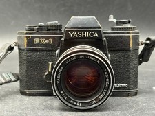 Yashica FX-1 Spiegelreflexkamera SLR 50mm ML 1:1.4 Schwarz Vintage Geprüft