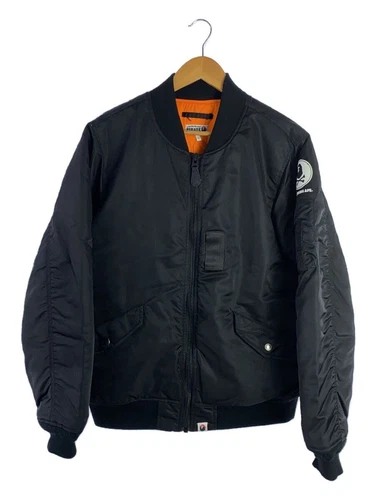 A BATHING APE (BAPE) Giacca da volo A BATHING APE nera L usata