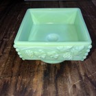 Vintage Westmoreland Jadeite Green Glass Paneled Grape Candy Trinket Dish — photo 1