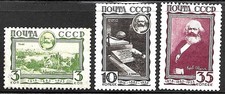 Russia #480-482, MLHOG -1933- Karl Marx - Complete Set - CV=81.50