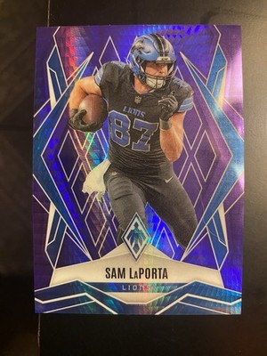 2025 Panini Phoenix Purple Hyper /249 Sam LaPorta #44 Lions
