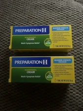 2 Pack Preparation H Hemorrhoidal Hemorrhoid Cream With Aloe 0.9 oz ea Exp 7/27