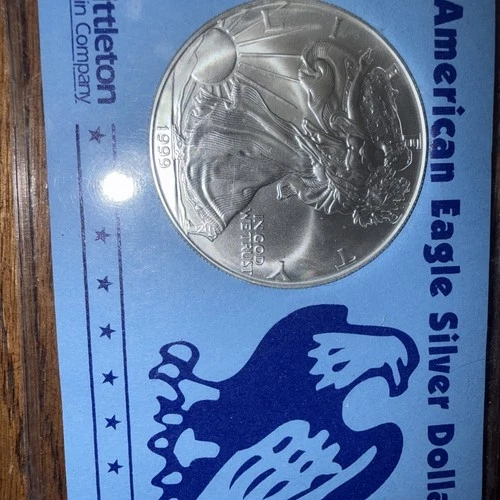 American Silver Eagle 1999 One Troy Oz .999 Fine Silver Dollar Beautiful Coin