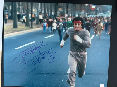 Sylvester Stallone Rocky Balboa Autographed 16x20 Photo RUNNING ROCKY ASI  Proof
