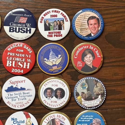 55 Different George W. Bush for President Inaugural Buttons Dealer Lot 2000-2004 - Picture 4 of 9