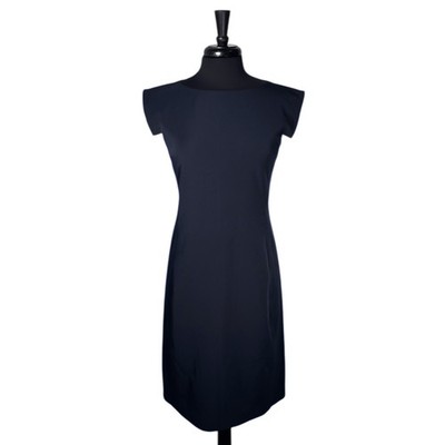 M.M.LaFleur The Sarah Dress Womens 8 Navy Sheath Short Sleeve Work Office Career