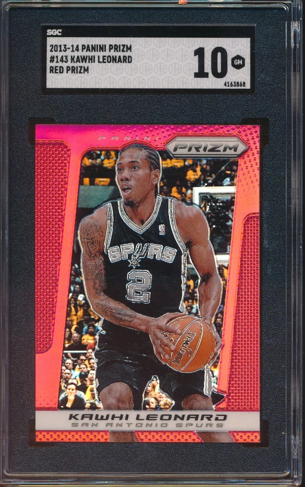 2013 Panini Prizm #143 Kawhi Leonard Red Prizm SGC 10 POP 1 Spurs