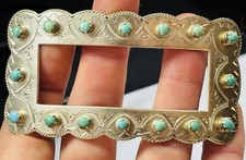 Rdzenni Amerykanie/Navajo srebrne i turkusy wsuwane włosy